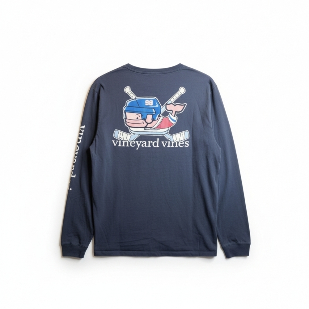 Vineyard Vines Hockey Graphic Long Sleeve Shirt – Whale Heritage Sport